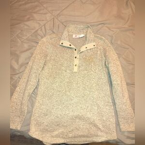 Gray Monogrammed Pullover Sweater